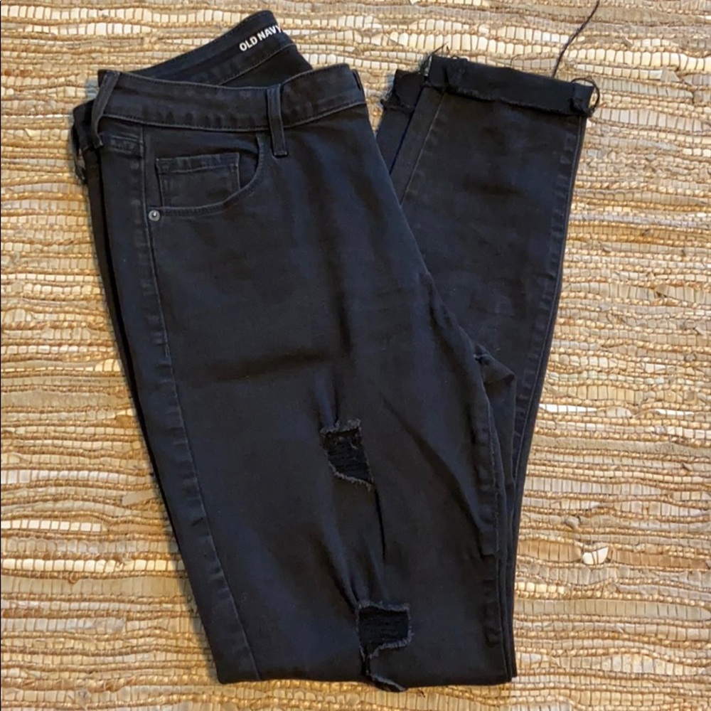 Old Navy black ripped jeans